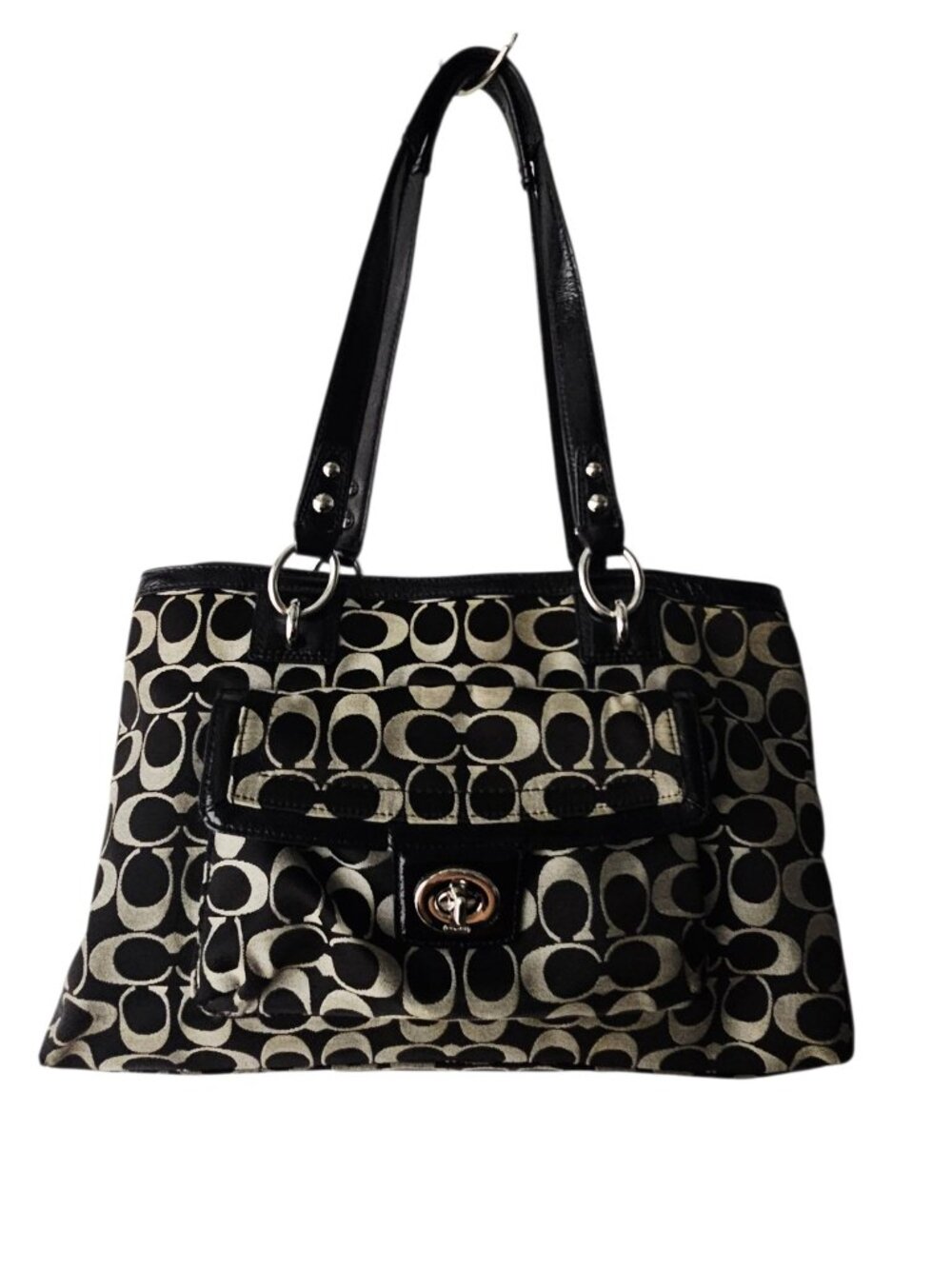 Coach Penelope Signature Satchel Handbag, Style F19043